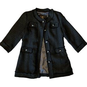Luii Black Blazer Jacket Structured Silhouette
